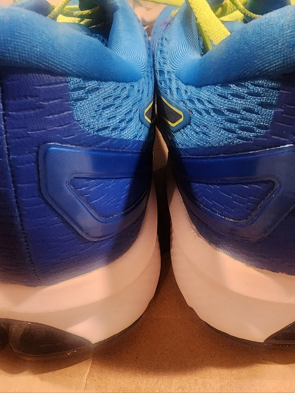 Asics Blue Gel Express with Neon Yellow Running Shoes - Picture 5 of 8